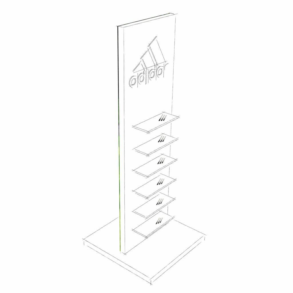 Adidas Footware Stand Drawing 1 Adidas Footware Stand Drawing 1